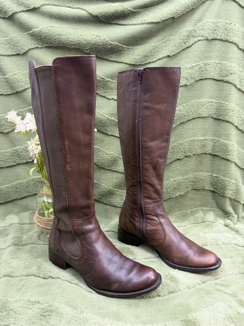 Born tall leather boots